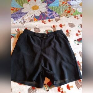 High Waisted Black Shorts Size Large With Buckle